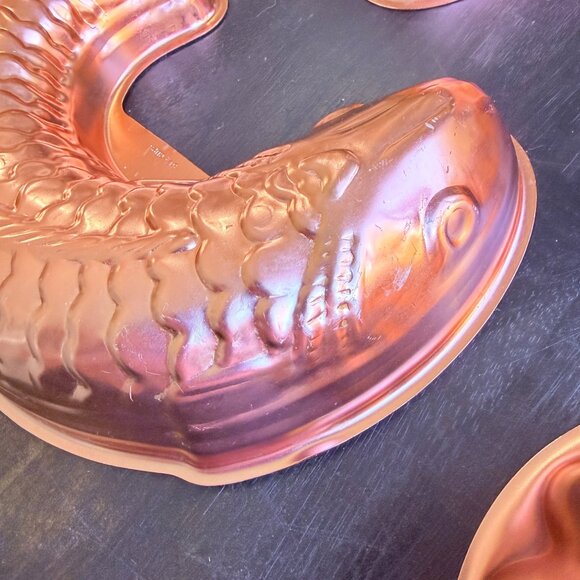 Vtg Copper Kitchen Mold Set Wall Hanging Decor Retro Bakeware Farmhouse Charm - Picture 7 of 8